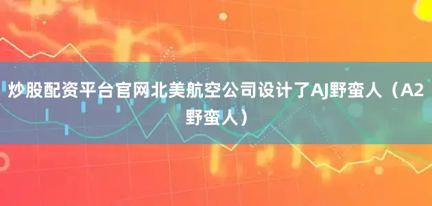炒股配资平台官网北美航空公司设计了AJ野蛮人（A2野蛮人）