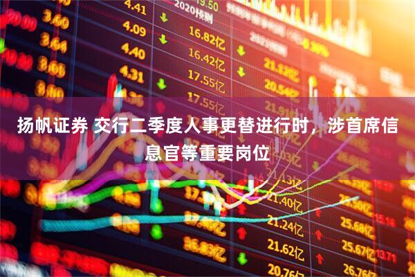 扬帆证券 交行二季度人事更替进行时，涉首席信息官等重要岗位
